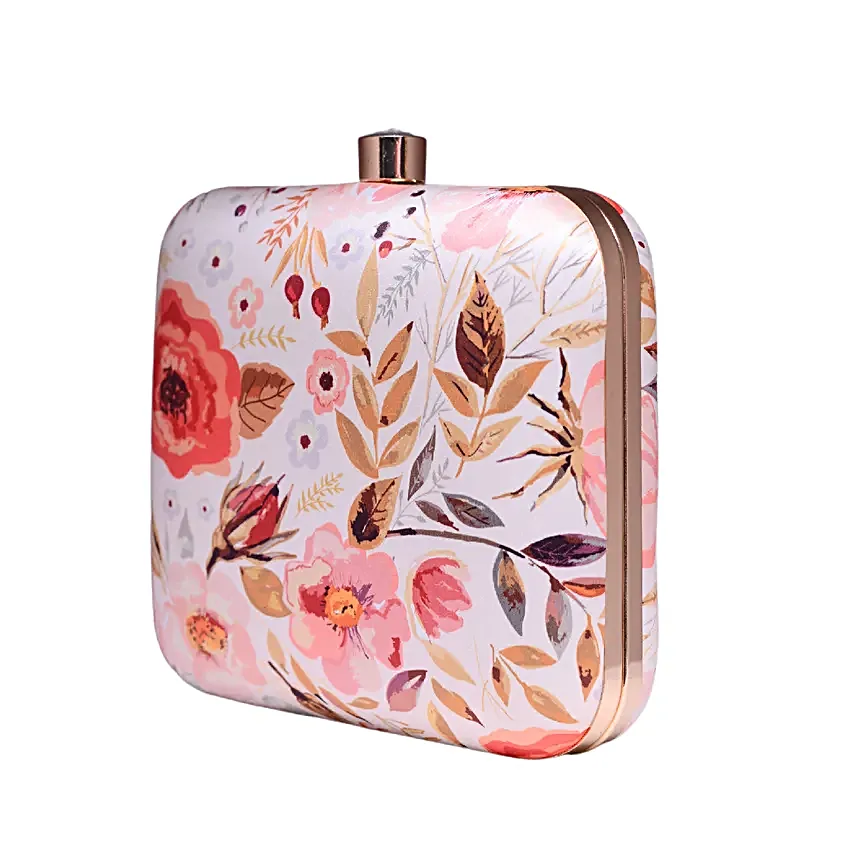 White Blossom Personalised Clutch