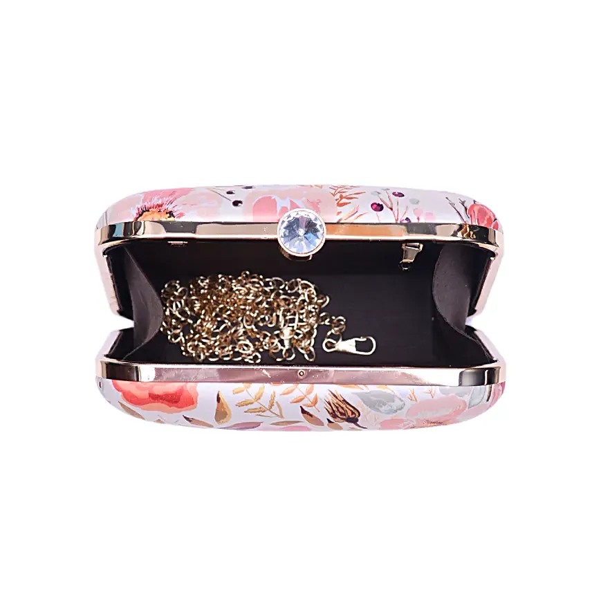 White Blossom Personalised Clutch