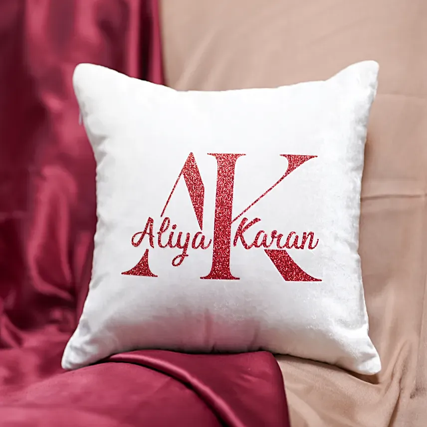 Chic Personalised Name Cushion