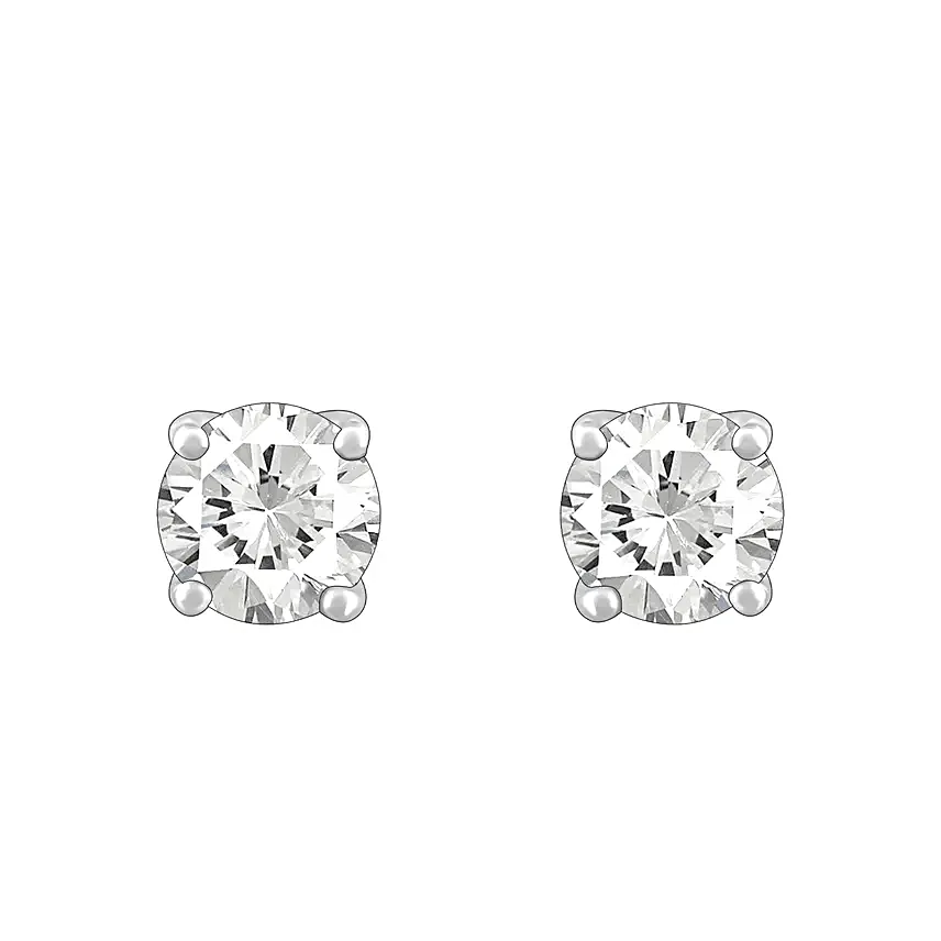 Silver Cubic Zirconia Earrings N Frame Combo
