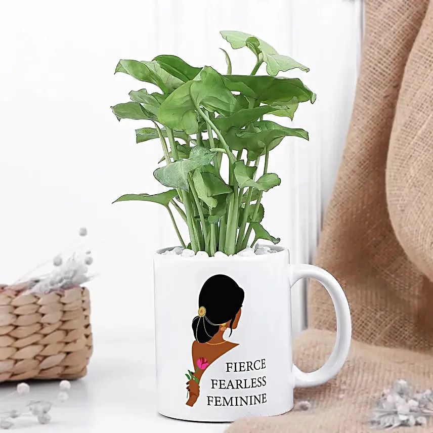 Syngonium Plant In Womens Day Special Mug