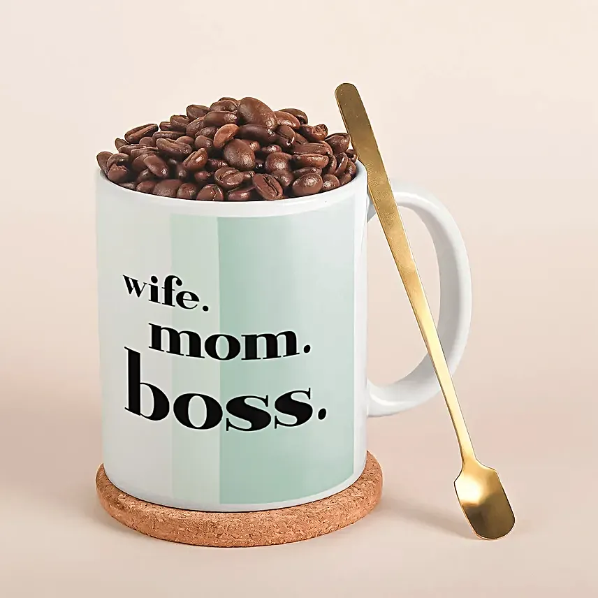 Blushing Roses In Mug N Chocolate Combo For Her