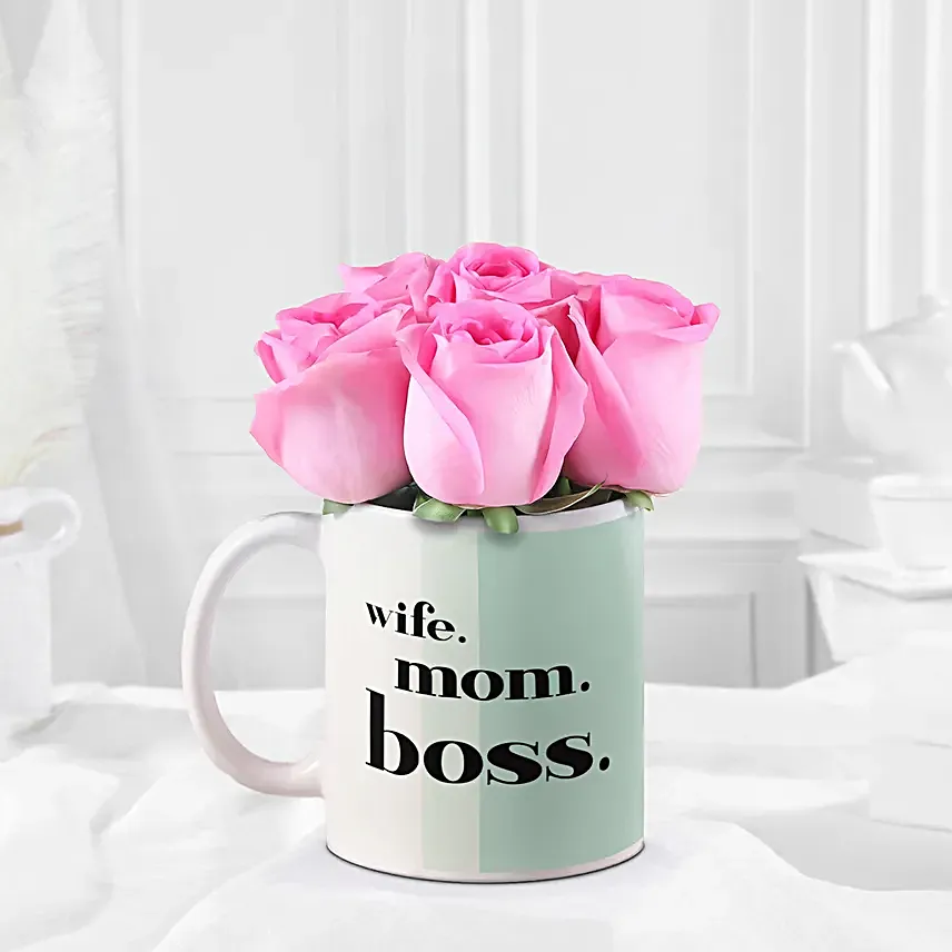 Blushing Roses In Womens Day Special Mug