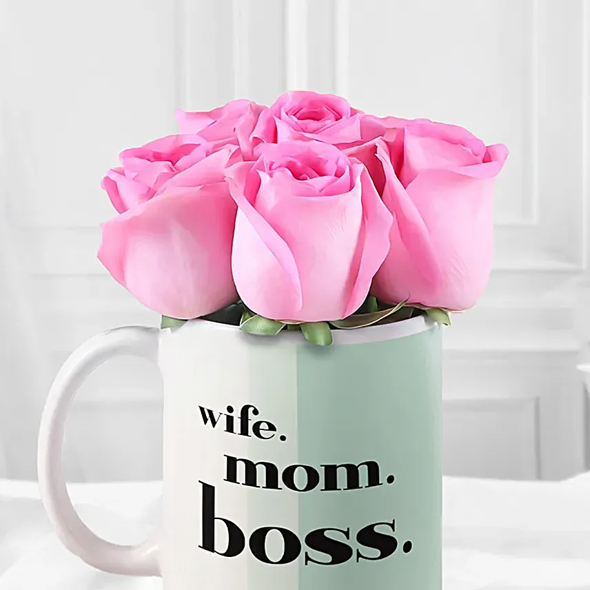Blushing Roses In Womens Day Special Mug