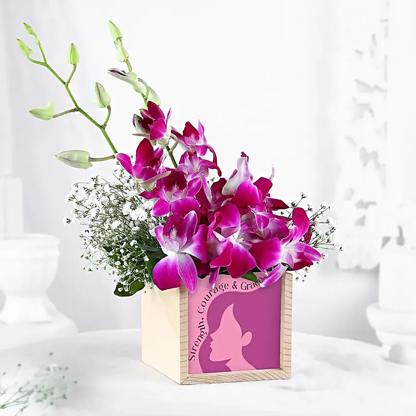 Enchanting Orchids In Womens Day Personalised Organiser