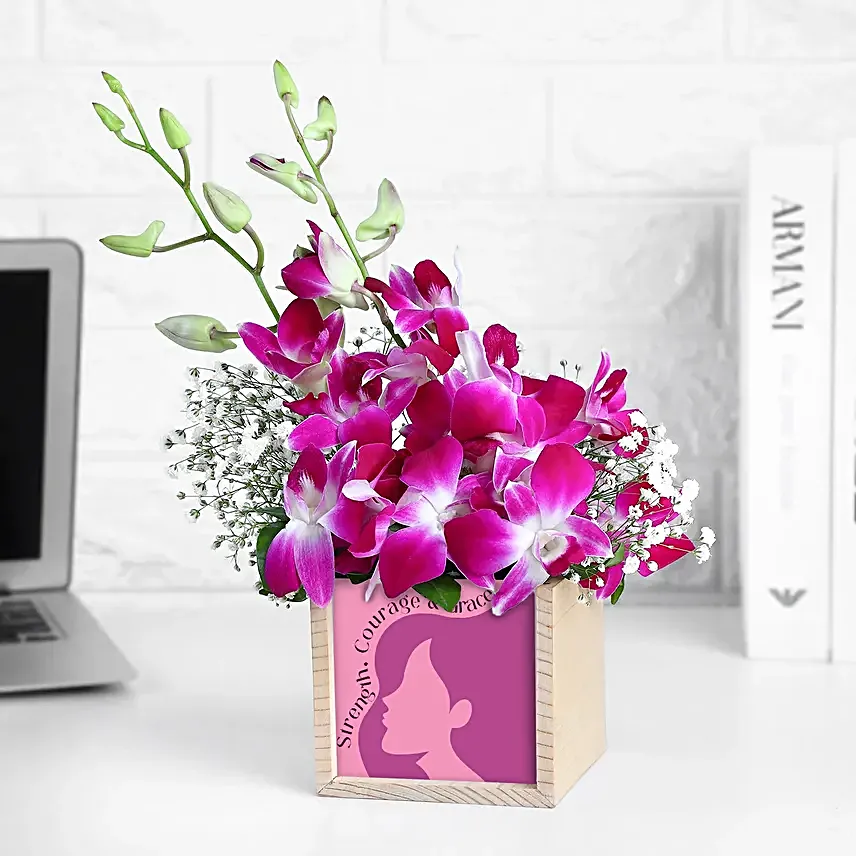 Enchanting Orchids In Womens Day Personalised Organiser