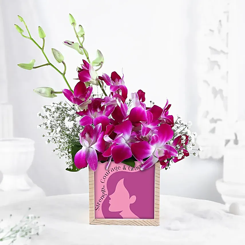 Enchanting Orchids In Womens Day Personalised Organiser