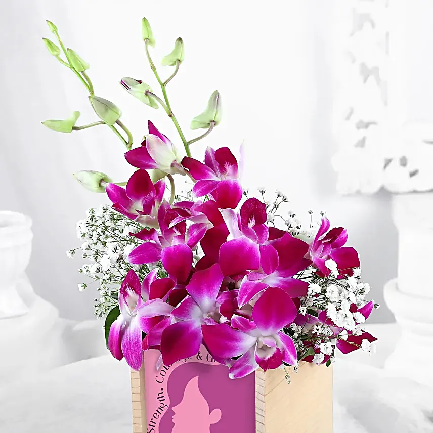 Enchanting Orchids In Womens Day Personalised Organiser