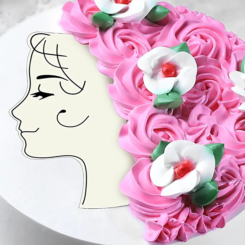 Floral Desire Pineapple Photo Cake Half Kg Egg