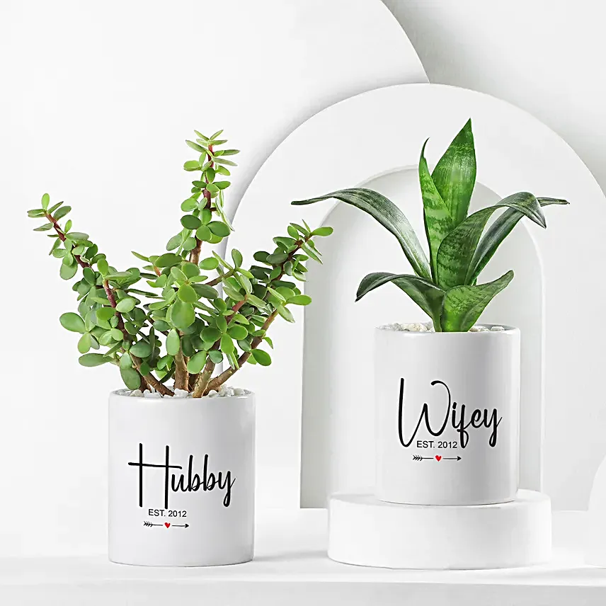 Green Beauties In Personalised Couple Special Mugs