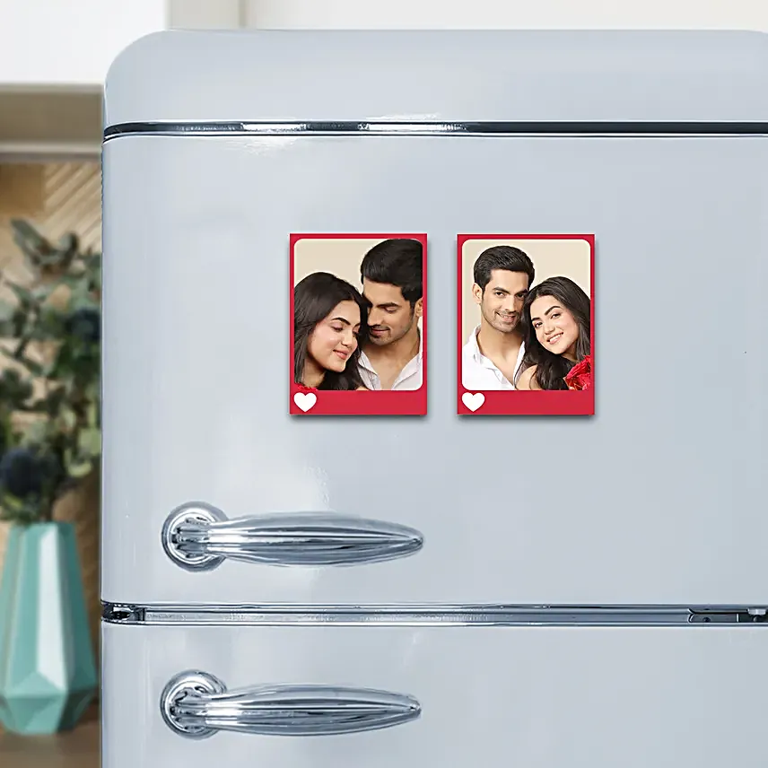 Personalised Love Theme Fridge Magnet Gift Set