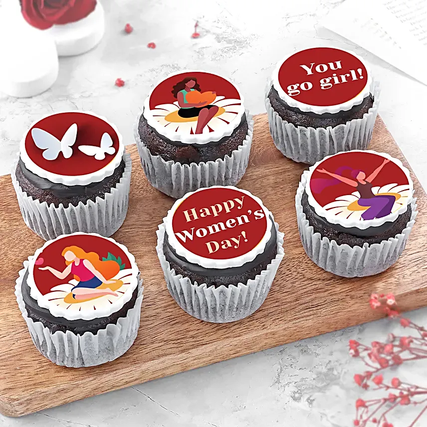 Womens Day Celebration Chocolate Cupcakes