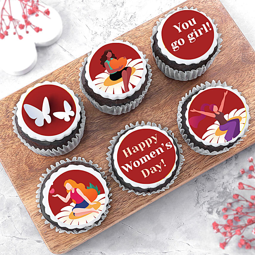 Womens Day Celebration Chocolate Cupcakes