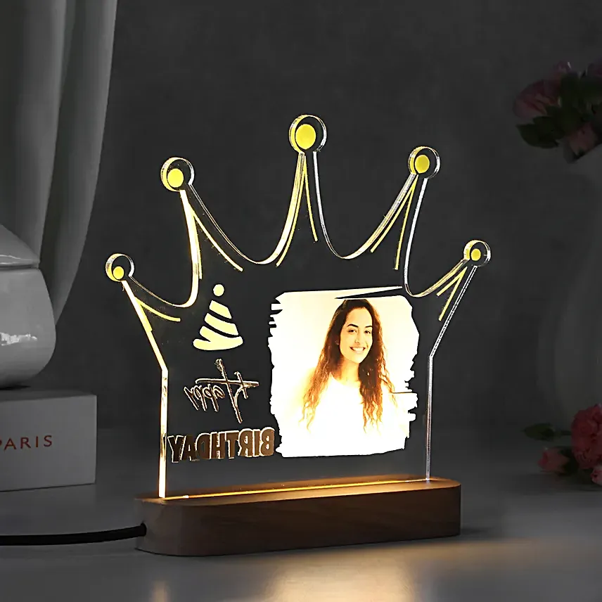 Personalised LED Crown Lamp