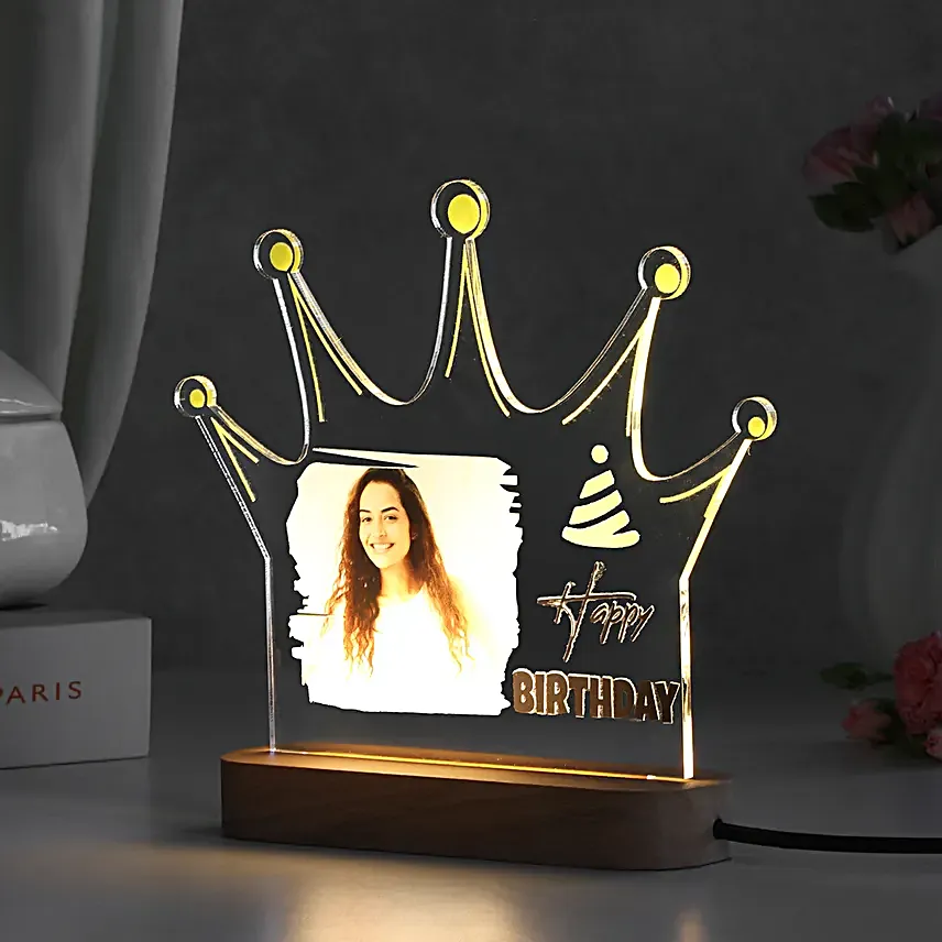 Personalised LED Crown Lamp