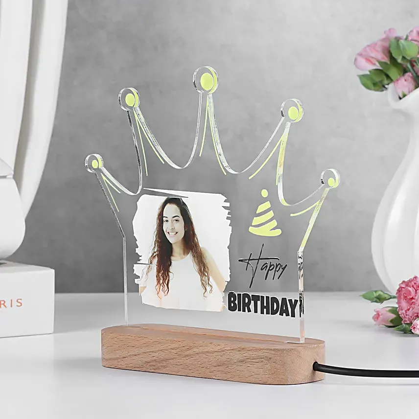 Personalised LED Crown Lamp