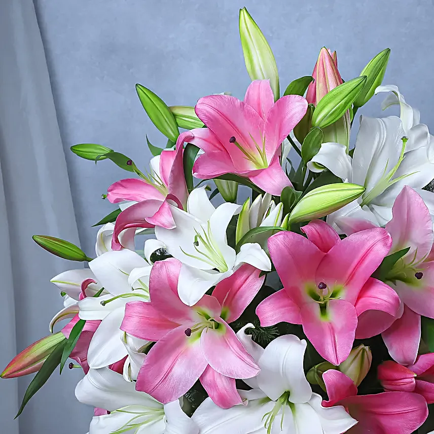 Mythical Charm Lilies In Kings Goblet Vase