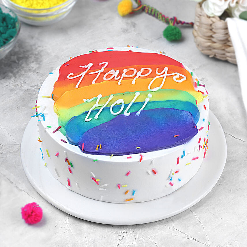 Holi Delight Eggless Cream Cake  1 Kg