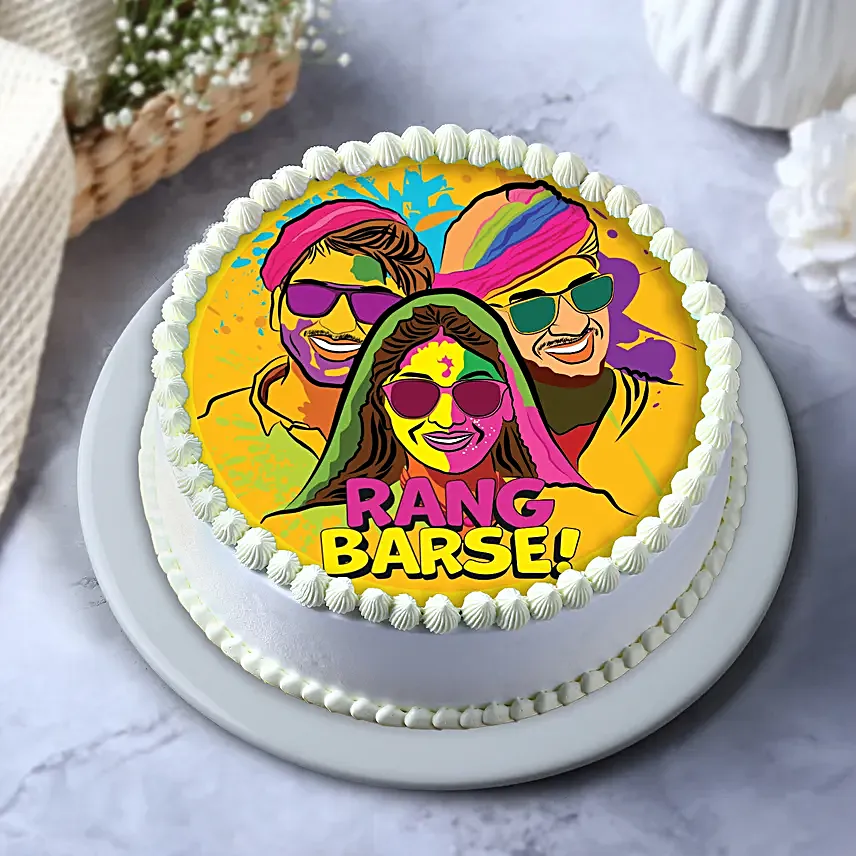 Holi flavourful Happiness Cake  Half Kg