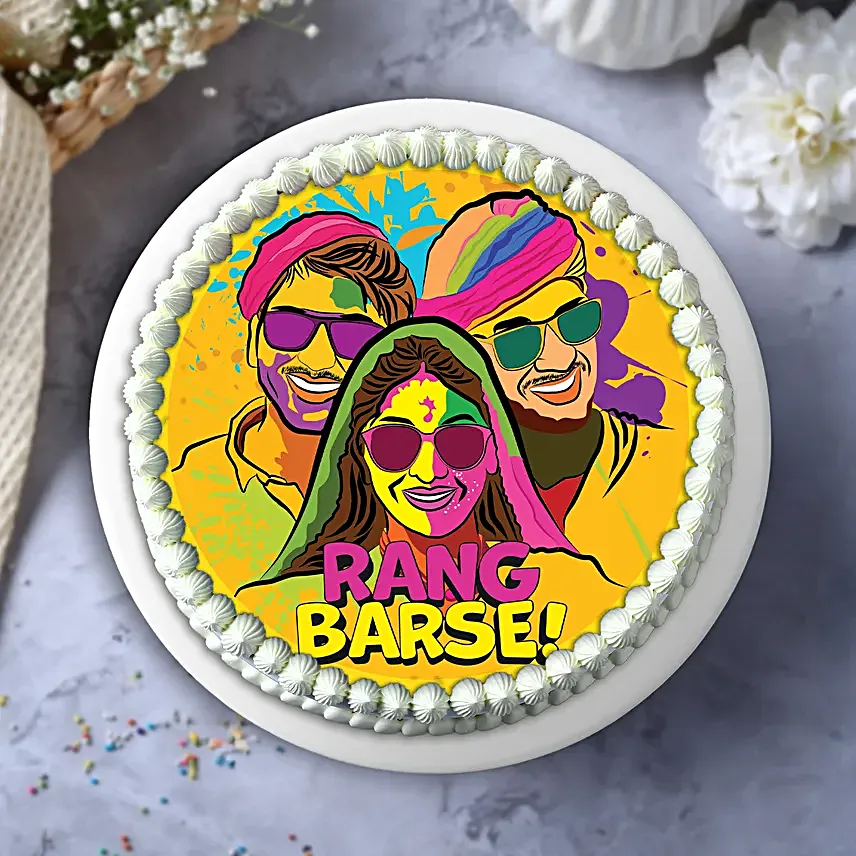 Holi flavourful Happiness Cake  Half Kg