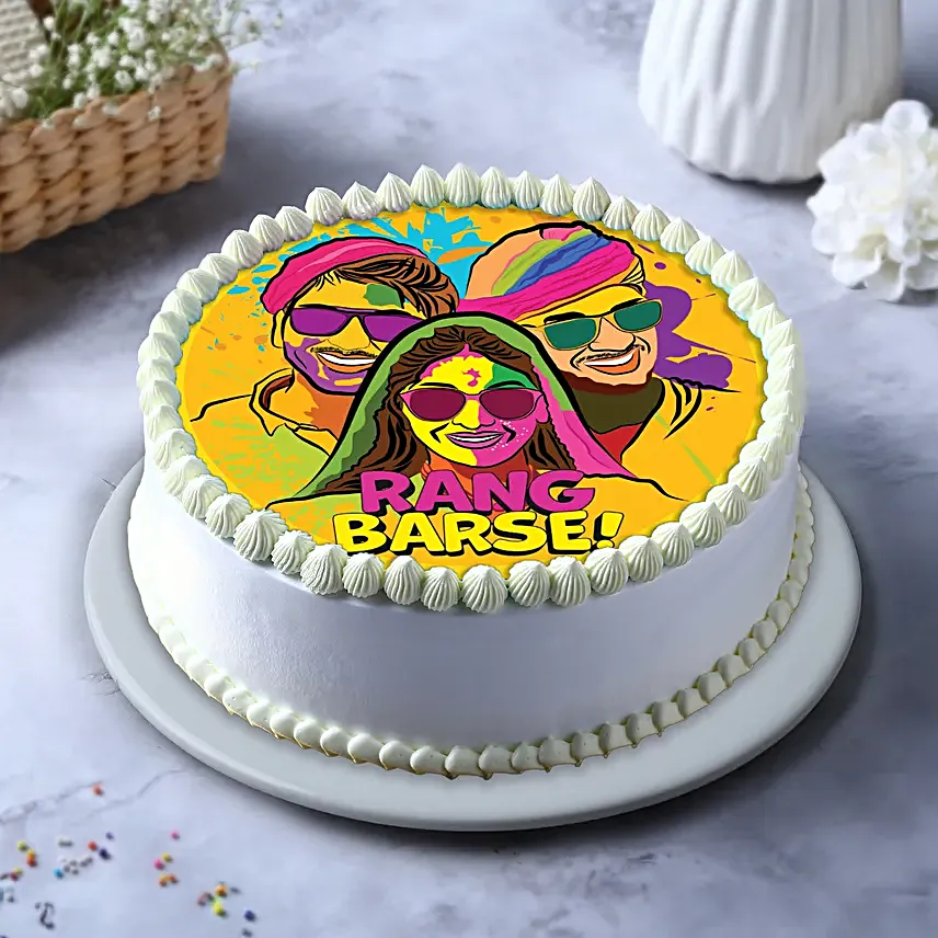 Holi flavourful Happiness Cake  Half Kg