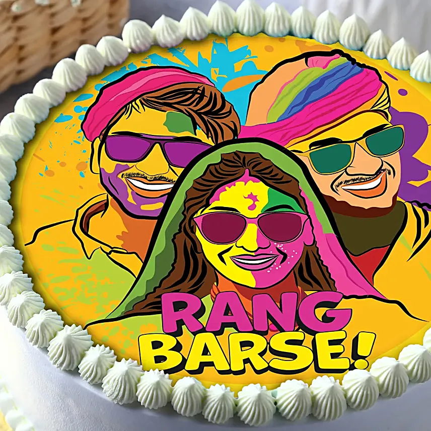 Holi flavourful Happiness Cake  Half Kg