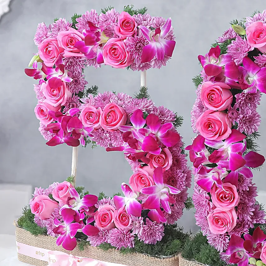 Half Century Celebration Roses N Daisies Arrangement