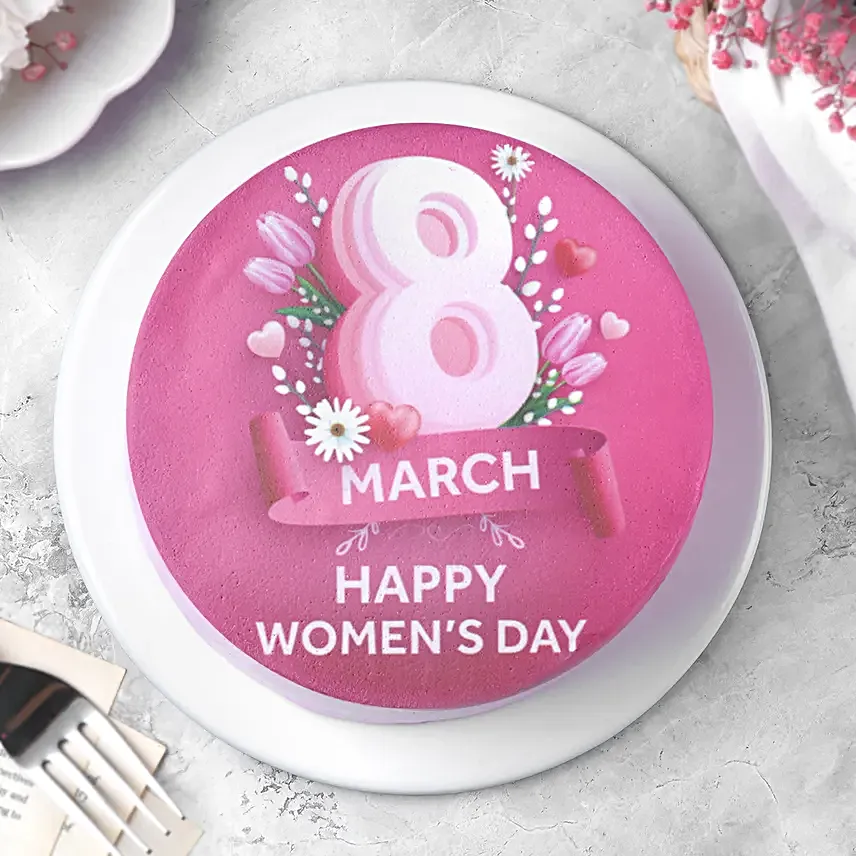Womens Day Butterscotch Photo Cake