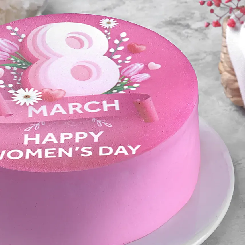 Womens Day Butterscotch Photo Cake