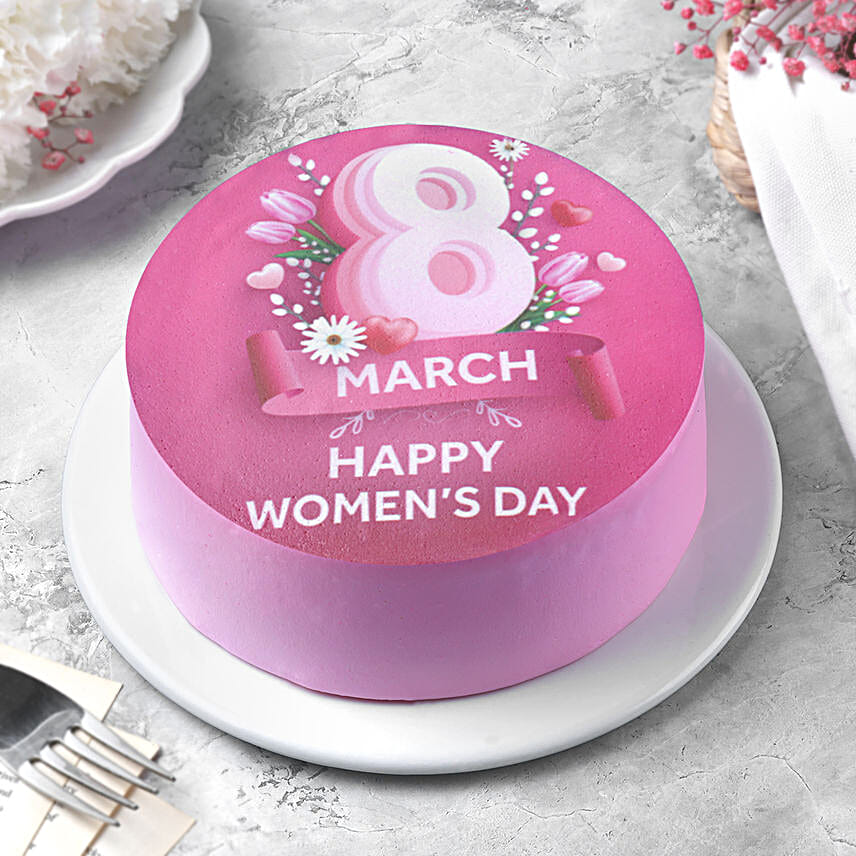 Women's Day Butterscotch Photo Cake - 1 Kg