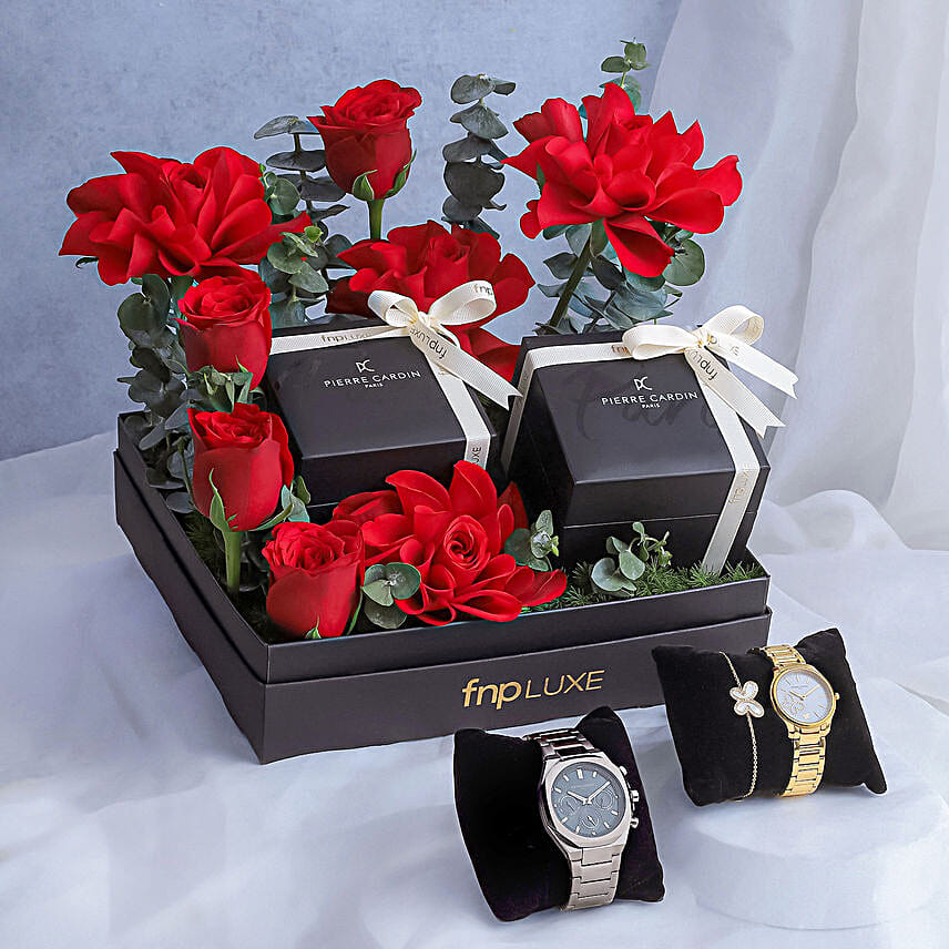 Pierre Cardin Eternal Love Watch & Rose Set
