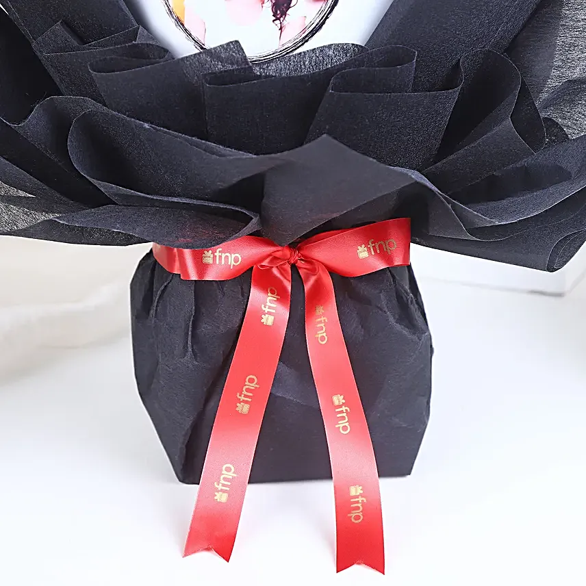 Personalized Photo Bouquet with Cake