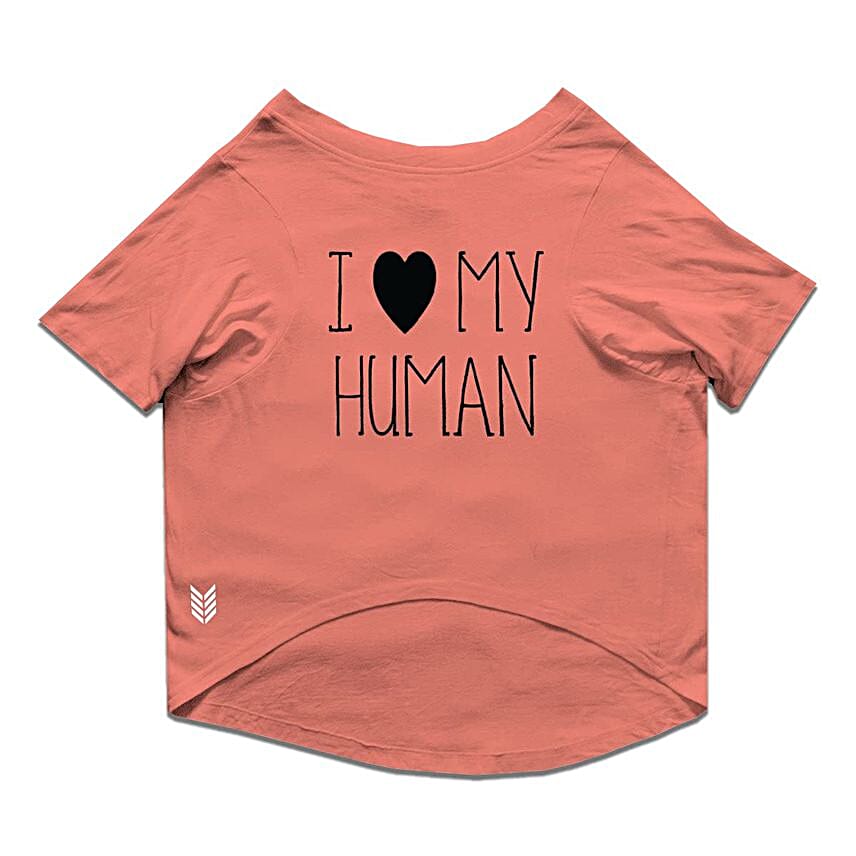 Ruse I Love My Human Summer T Shirt For Dogs S