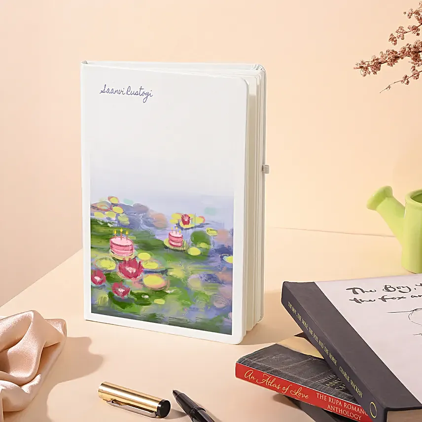 Personalised Cake By The Lake Notebook