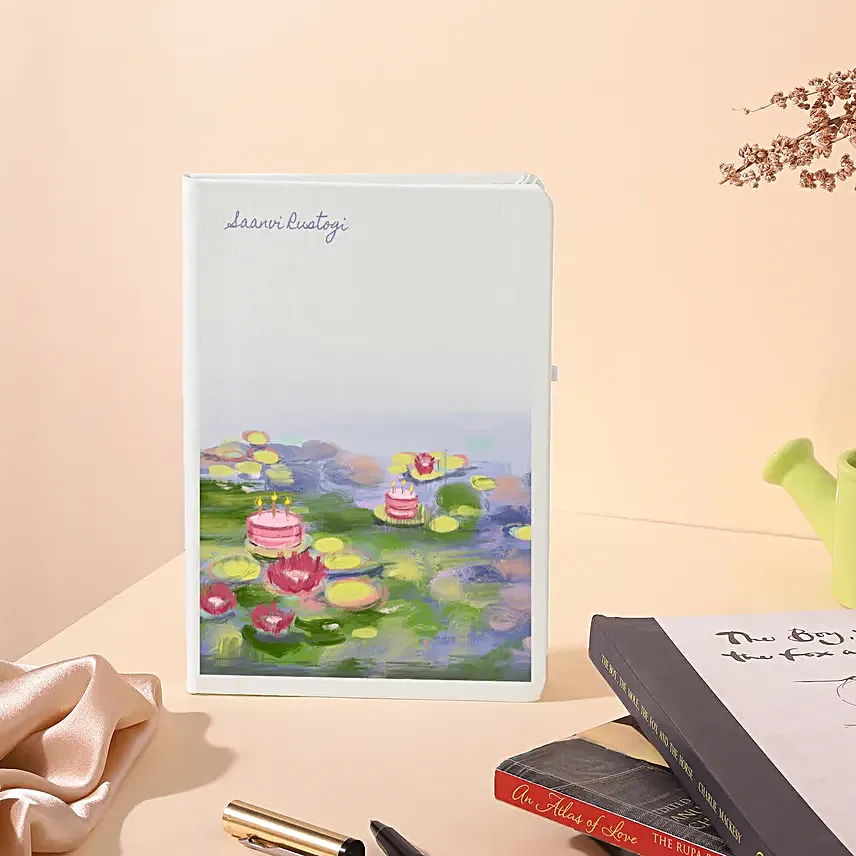 Personalised Cake By The Lake Notebook