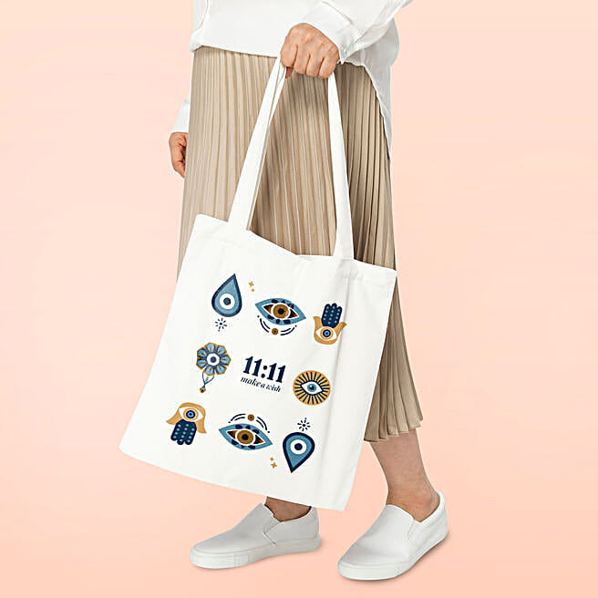 Canvas Bags Wish Tote Bags Buy/Send Evil Eye Special Tote Bag