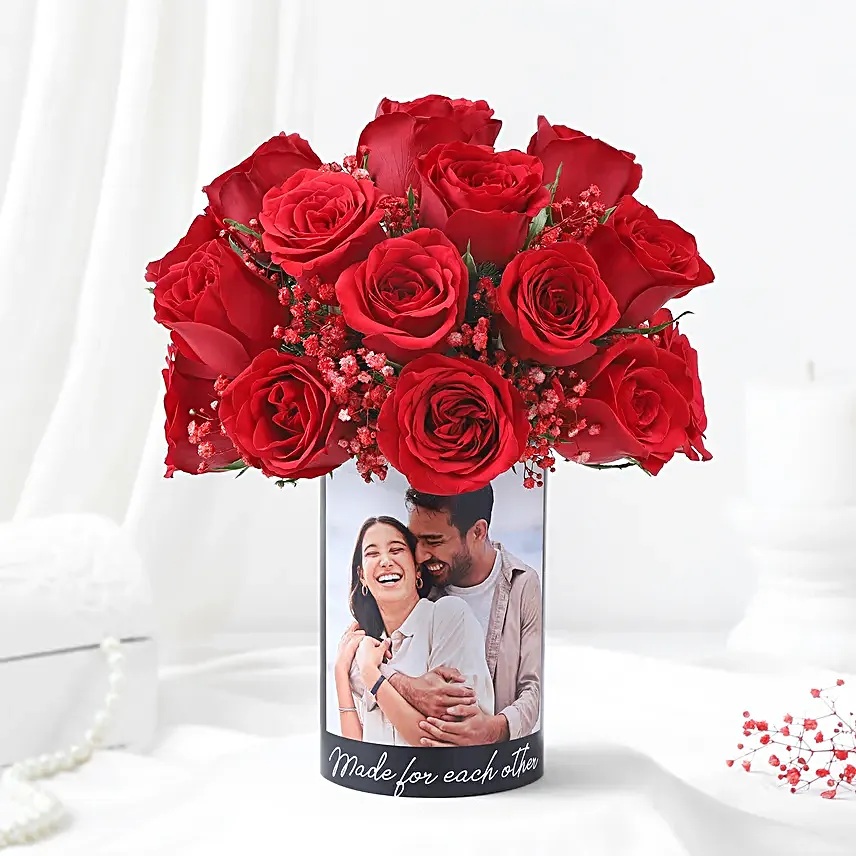Personalised Rose Affair Gift Vase