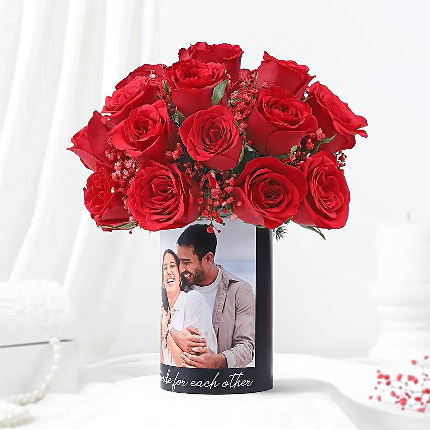 Personalised Rose Affair Gift Vase