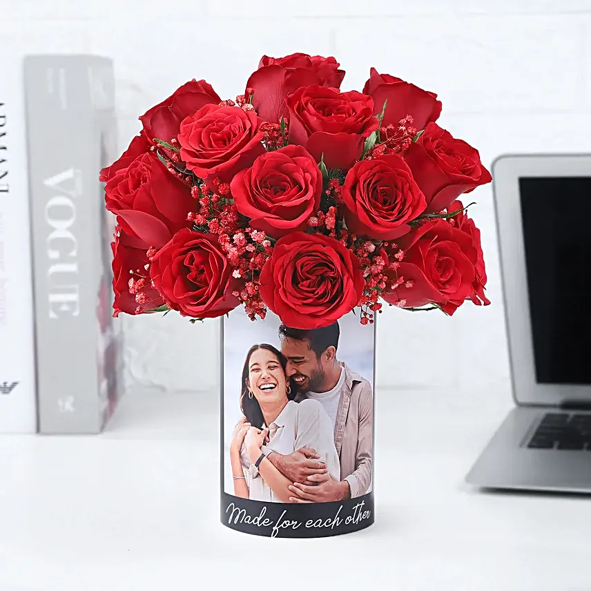 Personalised Rose Affair Gift Vase
