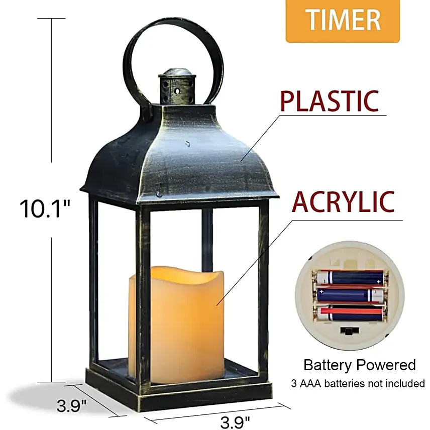 Vintage Vibes Candle Lantern Style Lamp
