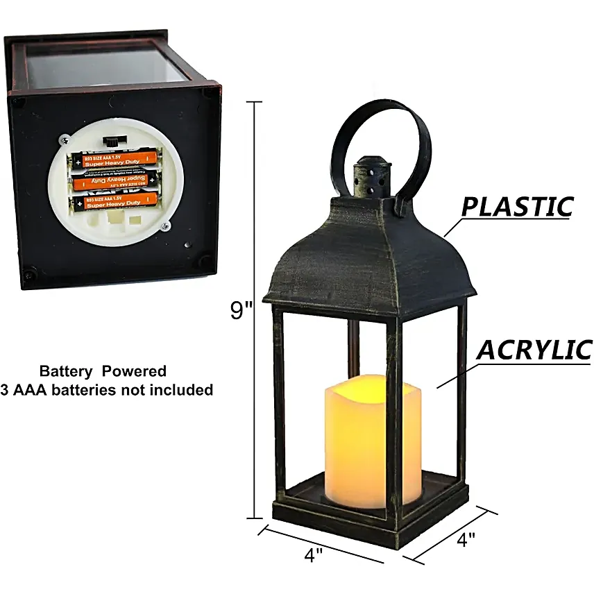 Vintage Vibes Candle Lantern Style Lamp