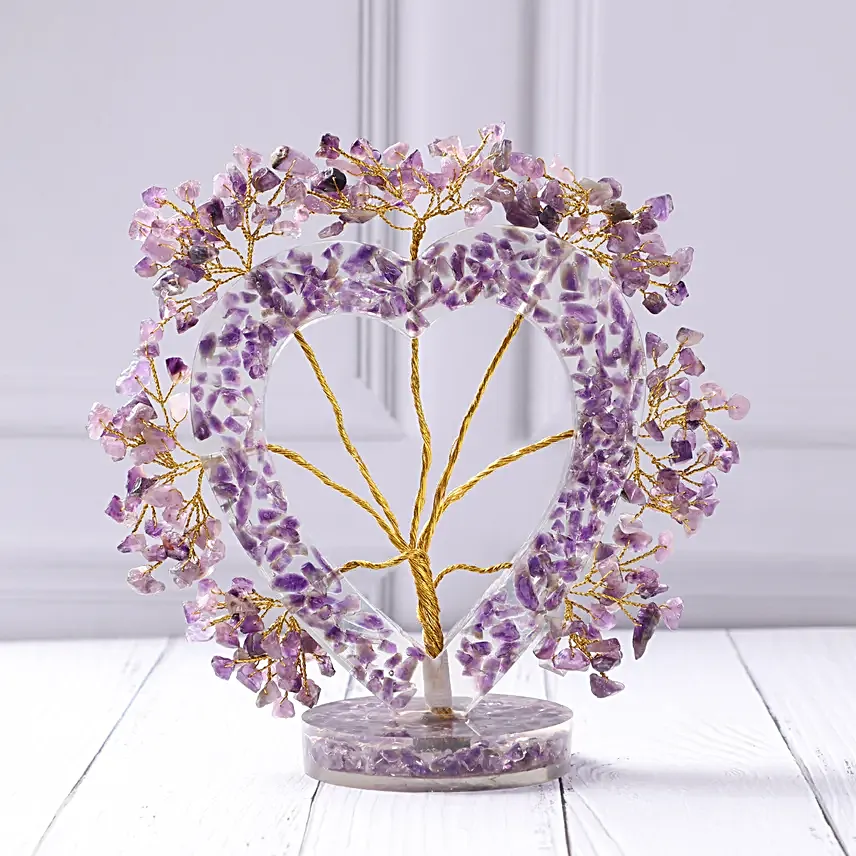 Amethyst Heart Tree of Serenity