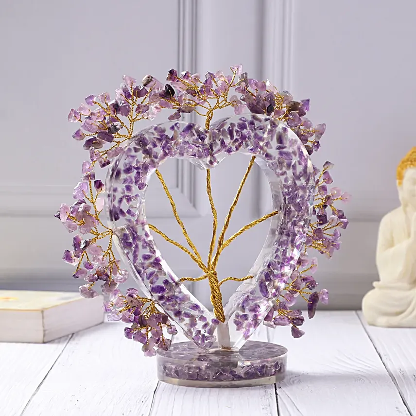 Amethyst Heart Tree of Serenity