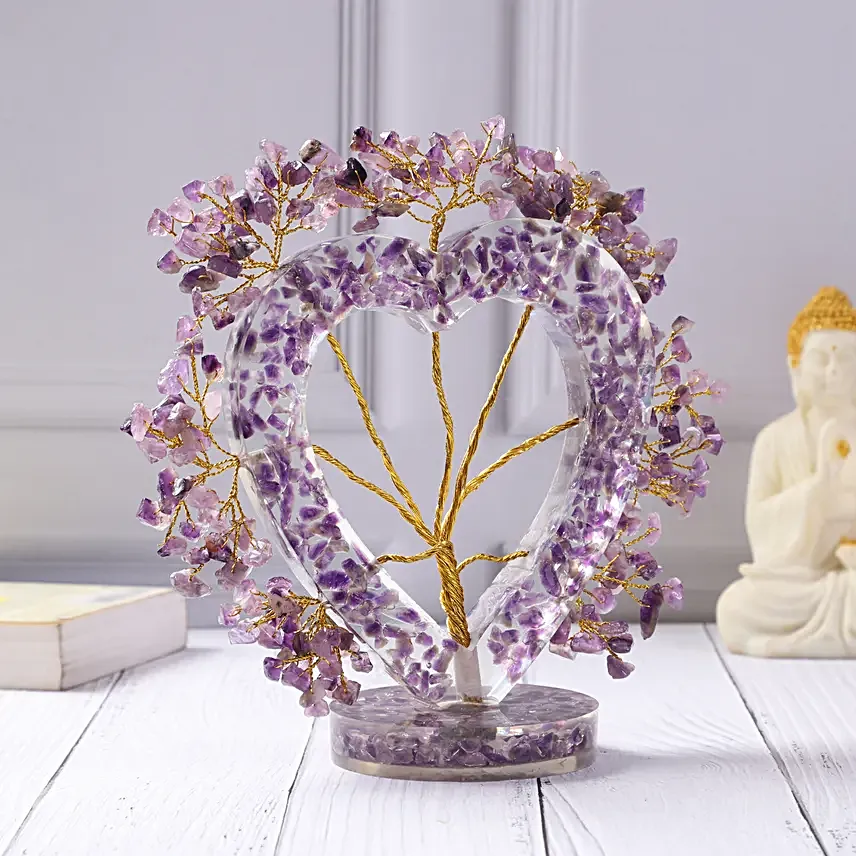 Amethyst Heart Tree of Serenity