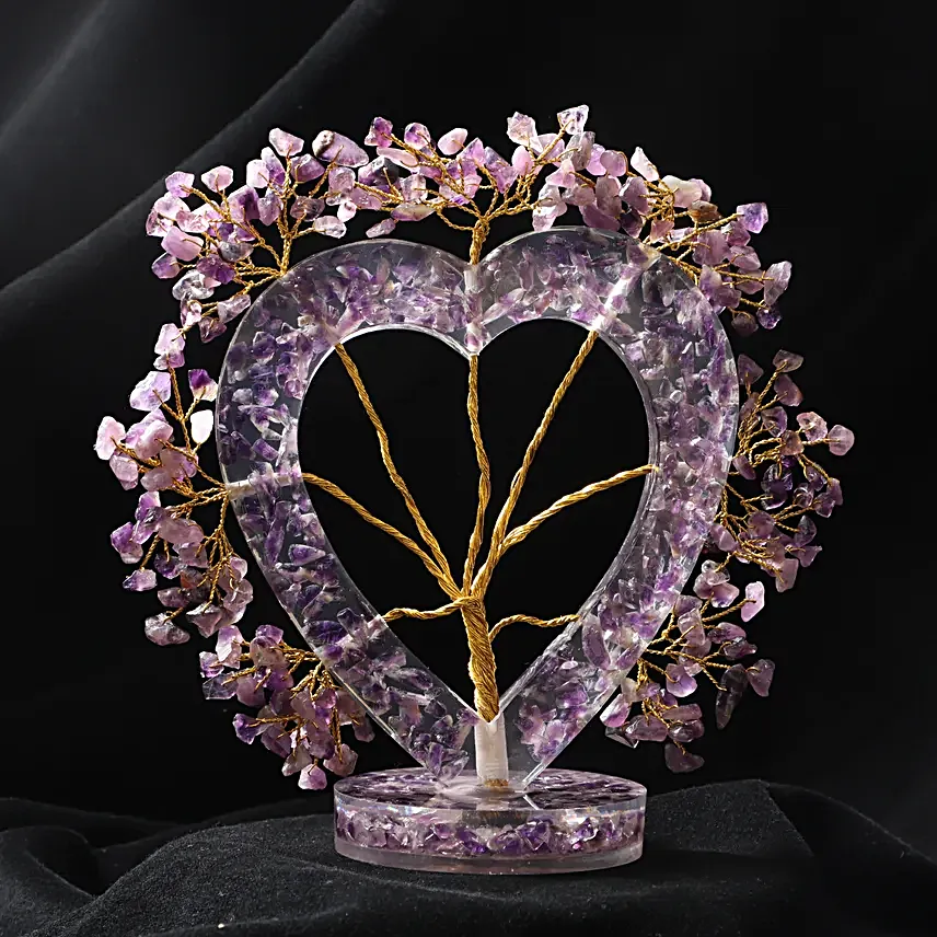 Amethyst Heart Tree of Serenity