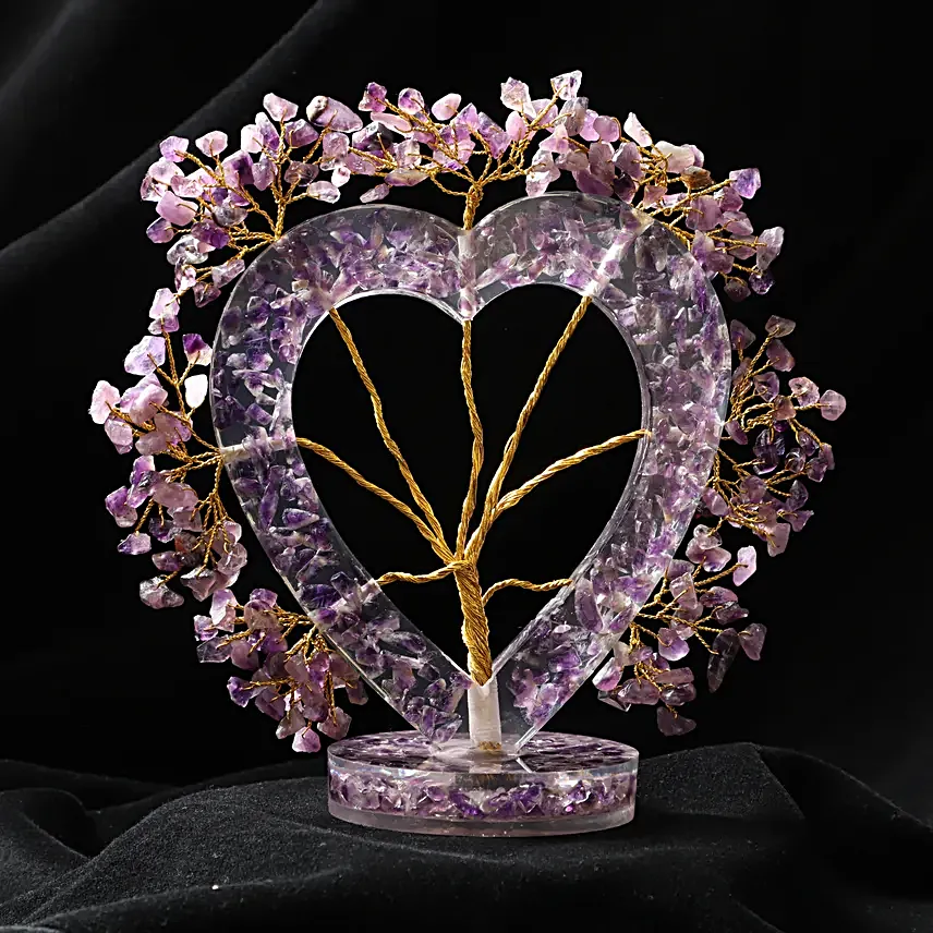 Amethyst Heart Tree of Serenity