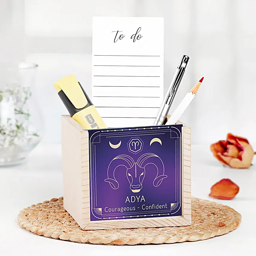Personalised Phases of Aries Table Organiser