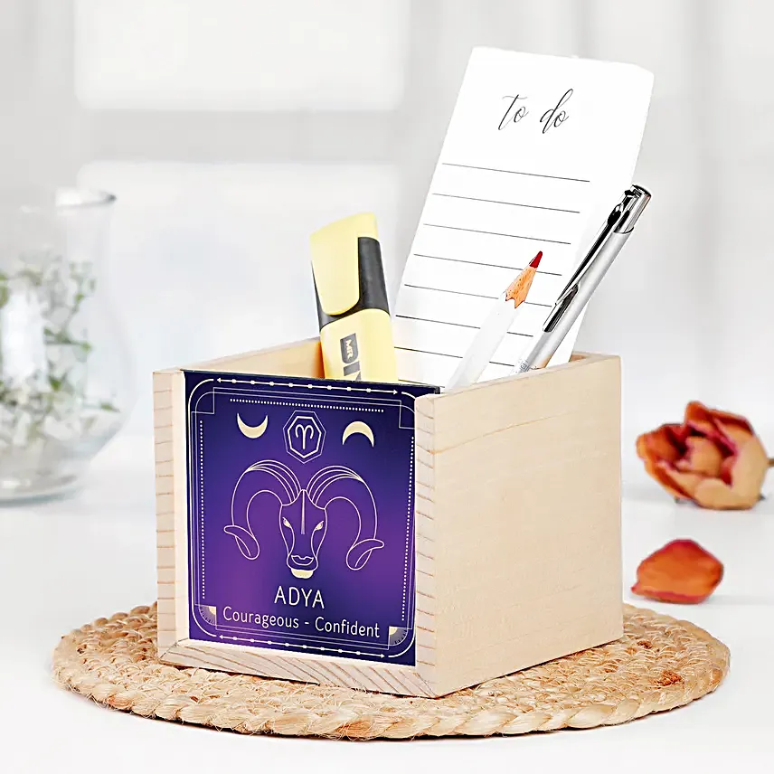 Personalised Phases of Aries Table Organiser