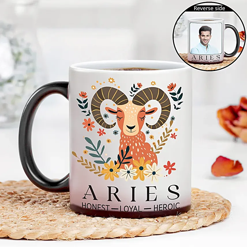 Personalised Aries Charm Magic Mug