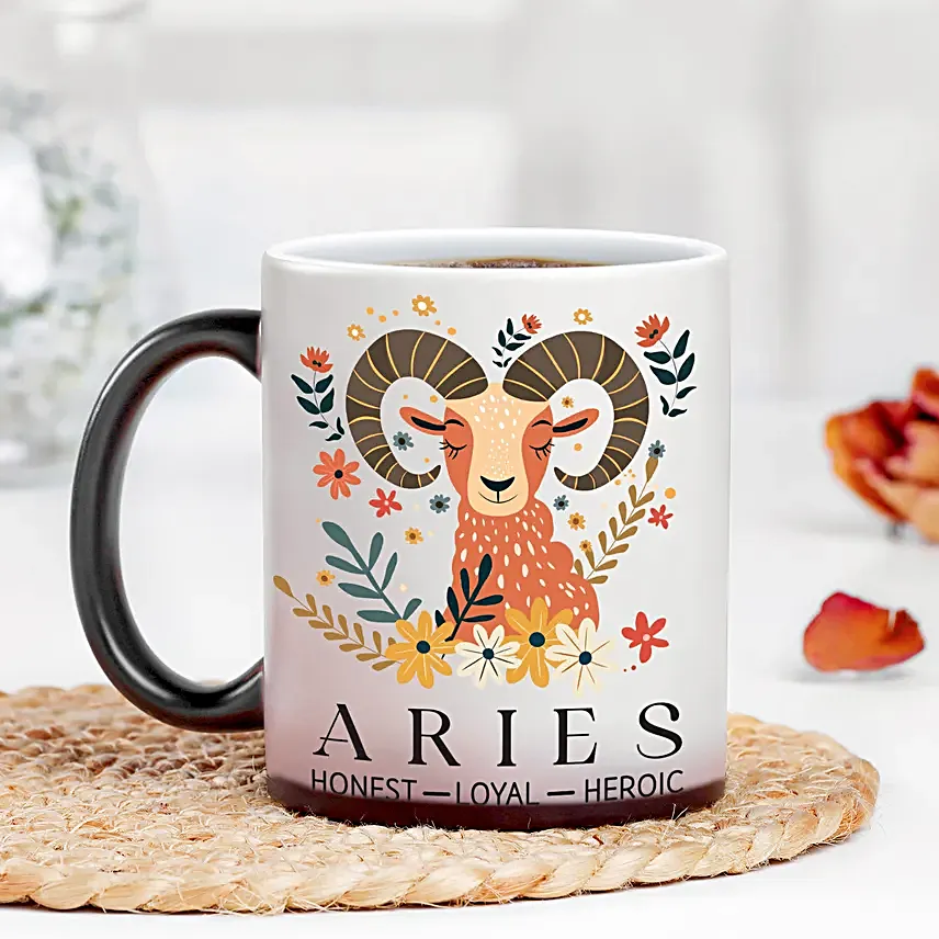 Personalised Aries Charm Magic Mug
